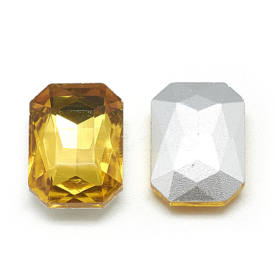 Pointed Back Glass Rhinestone Cabochons RGLA-T079-13x18mm-22-1