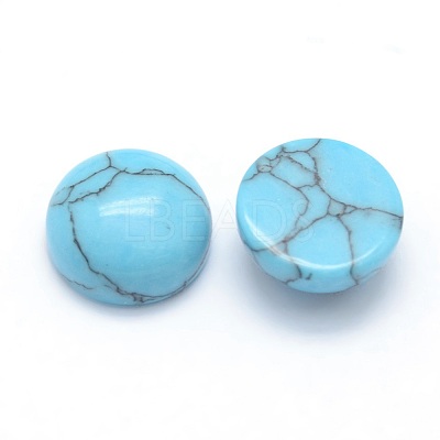Synthetic Turquoise Cabochons X-G-P393-R13-8mm-1