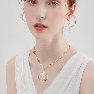 6Pcs Brass Locket Pendants KK-BBC0015-47-1