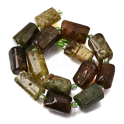 Natural Green Garnet Beads Strands GG-CBA8682-A10-1