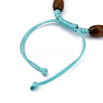 Adjustable Korean Waxed Polyester Cord Kid Braided Beads Bracelets BJEW-JB05437-05-1