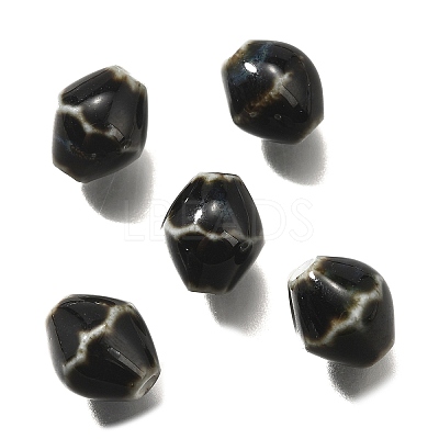 Vintage Style Glazed Ceramic Porcelain Beads PORC-H013-01-13-1