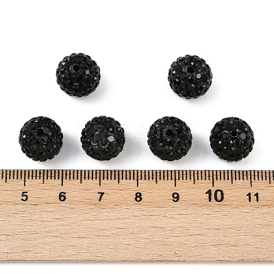 Polymer Clay Rhinestone Beads RB-C1438-12mm-A02-1