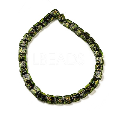Handmade Dichroic Foil Glass Beads Strands DICH-U001-07B-1