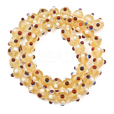 Handmade Bumpy Lampwork Beads Strands LA-CBA05D6-01-07-1