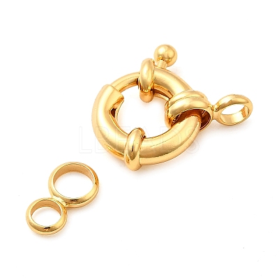 Brass Spring Ring Clasps KK-D407-01G-B-1