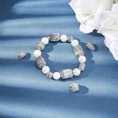 304 Stainless Steel Corrugated Beads STAS-UN0018-54P-1