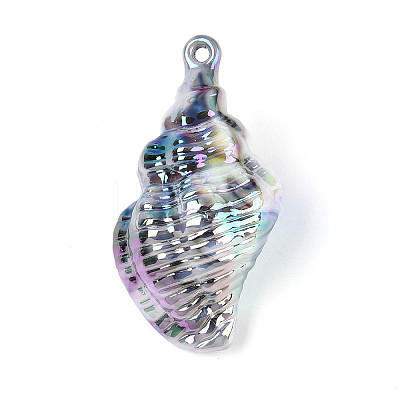 UV Plating Opaque Acrylic Shell Shape Big Pendants SACR-T018-35G-1