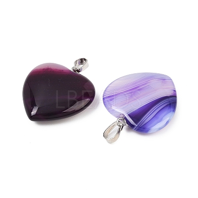 Natural Agate Pendants G-G956-B65-FF-1