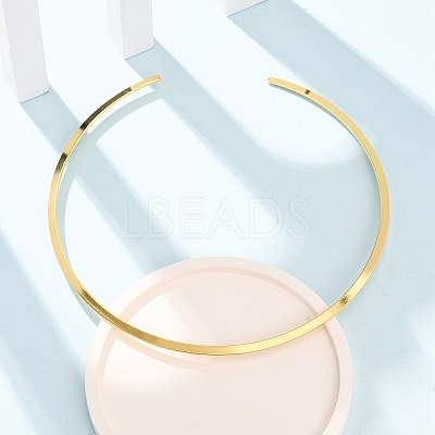 304 Stainless Cuff Choker Necklaces SA-CBA725A-22G-1