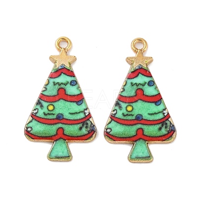 Christmas Theme Rack Plating Alloy Pendants FIND-M020-02G-G-1