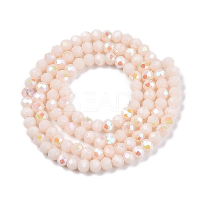 Electroplate Opaque Solid Color Glass Beads Strands EGLA-A044-P3mm-L05-1
