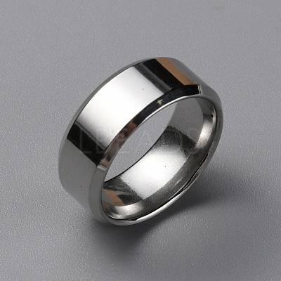 304 Stainless Steel Wide Band Finger Rings for Women Men RJEW-WH0009-12C-1