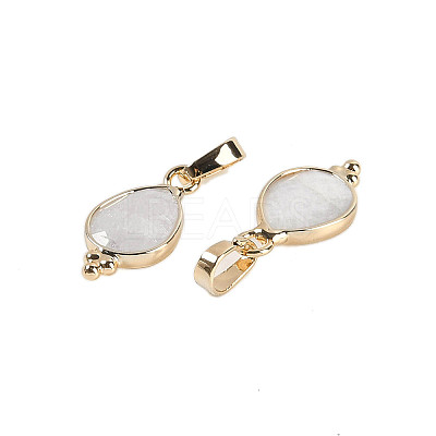 Natural White Moonstone Faceted Pendans X-KK-L218-004G-04-1