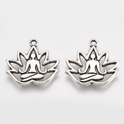 Tibetan Style Alloy Pendants TIBE-S314-09AS-LF-1