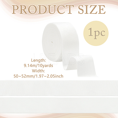 10 Yards Nylon with Spandex Ultra Wide Thick Flat Elastic Band OCOR-WH0089-26B-1