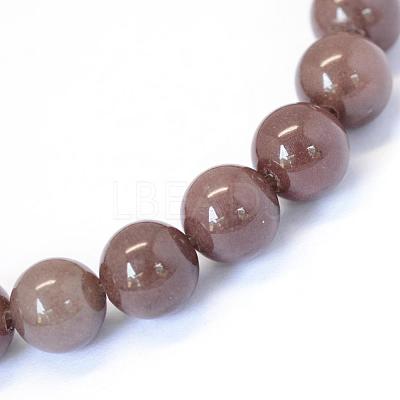 Natural Purple Aventurine Round Bead Strands G-E334-6mm-21-1