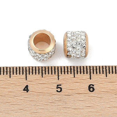 Alloy Rhinestone Clay Pave Beads ALRI-D300-01G-03-1