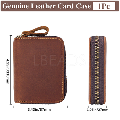Rectangle Leather Credit Card Wallets for Women Men AJEW-WH20001-31A-1