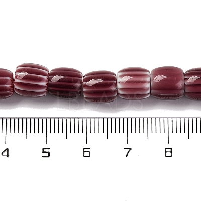 Handmade Lampwork Chevron Beads Strands LAMP-K041-01B-02-1