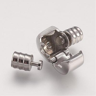 Tarnish Resistant 304 Stainless Steel European Clasps with Cord Ends STAS-F083-12P-1