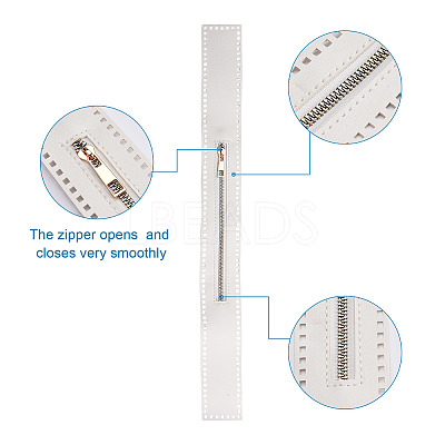 2Pcs 2 Colors Nylon Zipper with Brass Finding DIY-GN0001-01-1