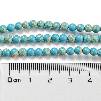 Synthetic Imperial Jasper Dyed Beads Strands G-D077-A01-02J-1