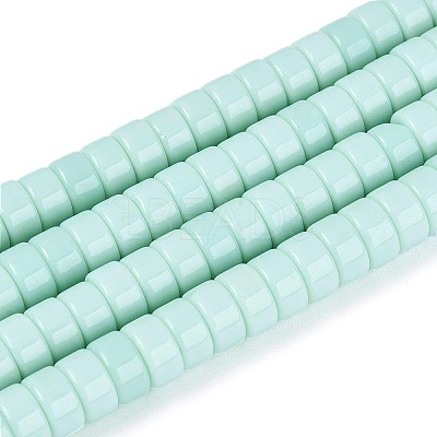 Opaque Solid Color Glass Beads Strands LS-GLAA-N026-3x6mm-14-1