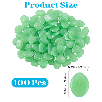 1 Set Resin Luminous Glow in the Dark Pebbles Stone DJEW-CN0001-40D-1
