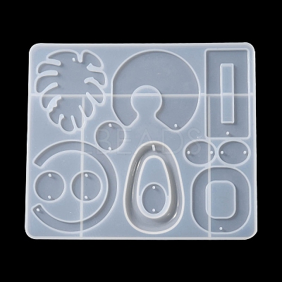 Mixed Shape Pendant & Links Silicone Molds DIY-YW0006-69-1