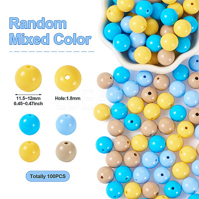 Opaque Acrylic Beads OACR-TAC0014-06J-1