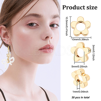 30Pcs Brass Bead Frames KK-DC0002-54-1
