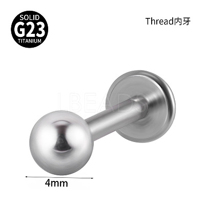 G23 Titanium 17 Gauge Internally Threaded Labrets WGEEA58-09-1