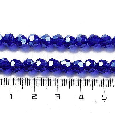Electroplate Transparent Glass Beads Strands EGLA-A035-T6mm-A06-1