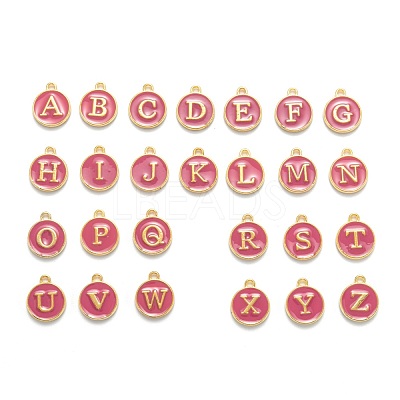 Initial Letter A~Z Alphabet Enamel Charms ENAM-Q437-03-1