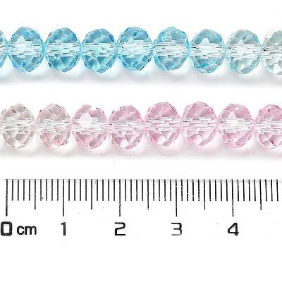 Transparent Painted Glass Beads Strands LS-DGLA-A034-T8mm-A21-1