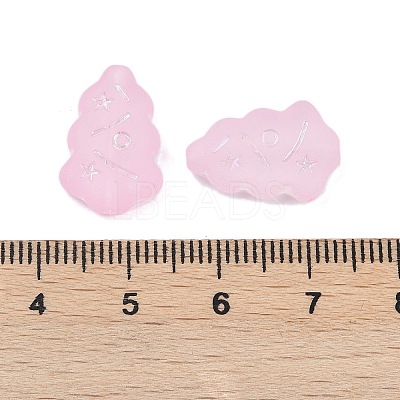 Frosted Transparent Acrylic Beads X1-OACR-P029-04B-05-1