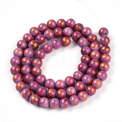 Natural Mashan Jade Beads Strands G-A255-A01-02M-1