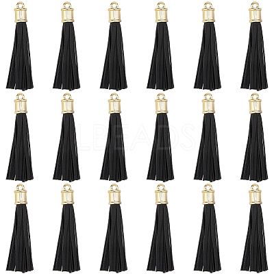 18Pcs PU Imitation Leather Tassel Pendants FIND-CL0001-71A-1