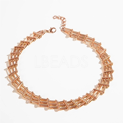 Alloy Mesh Chain Choker Necklaces for Women FS-WGFCB03-01-1