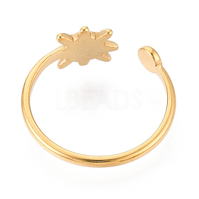 Sun 304 Stainless Steel Cuff Ring Components STAS-T066-34G-1