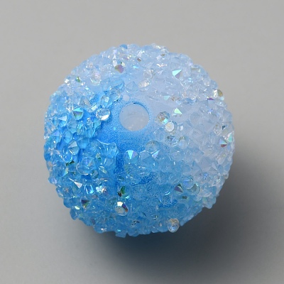 Frosted Acrylic Beads MACR-WH0007-91F-1