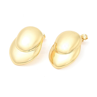 Brass Twist Teardrop Stud Earrings EJEW-K251-17G-1