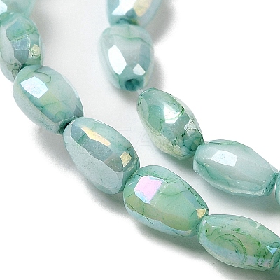 Electroplate Glass Beads Strands GLAA-D013-05A-1