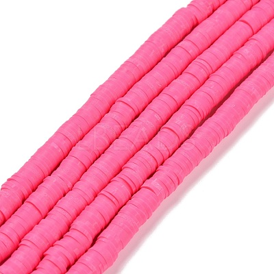 Handmade Polymer Clay Beads Strands CLAY-R089-6mm-Q088-1