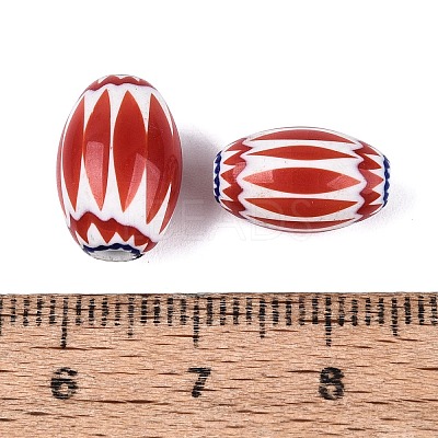 Handmade Millefiori Glass Barrel Beads LA-N002-04B-1