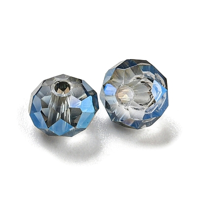 Transparent Electroplate Glass Beads GLAA-L046-02-1