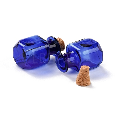 Square Glass Cork Bottles Ornament GLAA-D002-04D-1