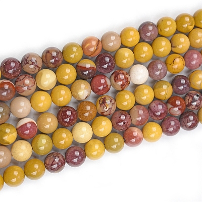 Natural Mookaite Round Beads Strands G-O047-12-10mm-1