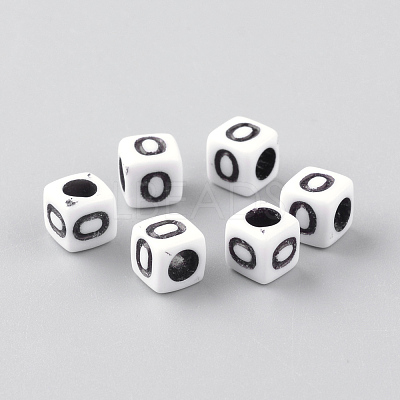 Opaque Acrylic Beads LS-SACR-Q188-02O-1